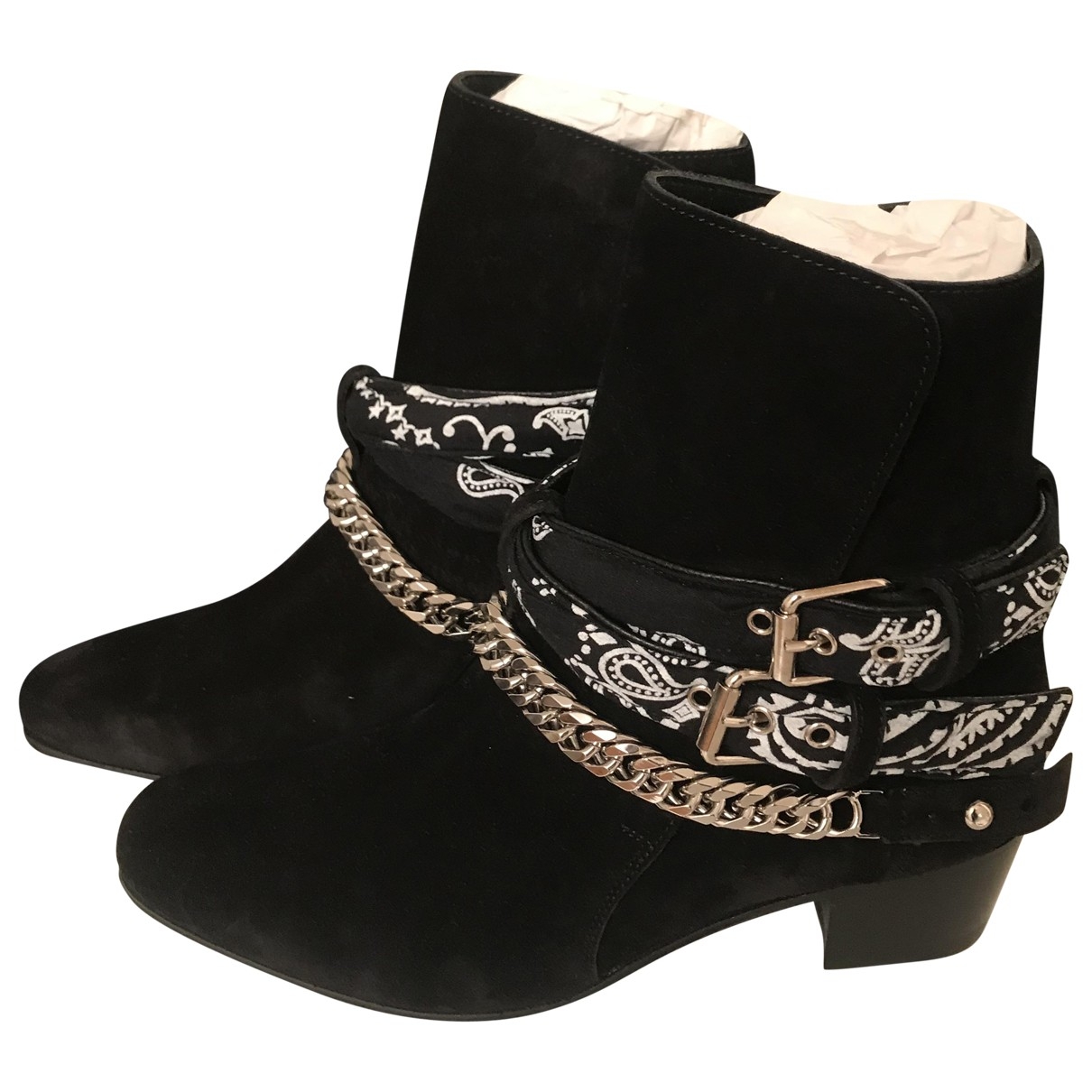 Velvet boots Amiri Black size 39 EU in 